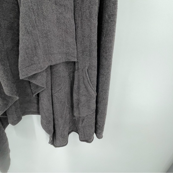 Barefoot Dreams CozyChic Ultra Lite Cardi Sweater Size S /M drape front gray - Picture 6 of 10